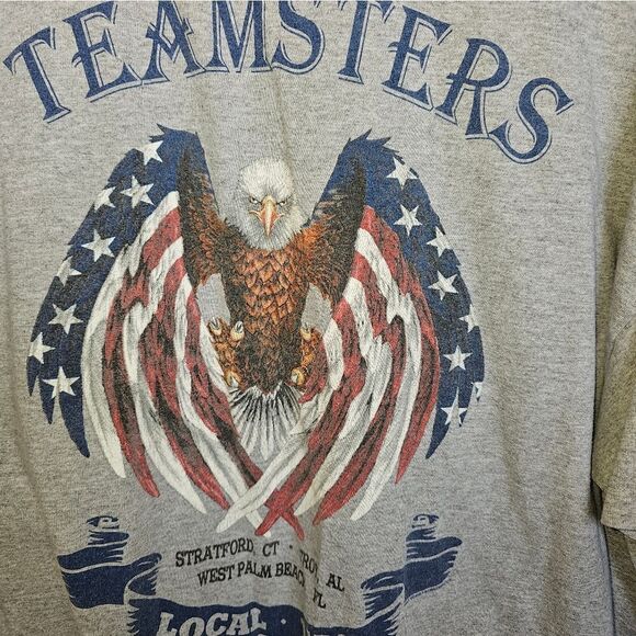 T-shirt men Gray size xxl teamster local 041 - Picture 1 of 4